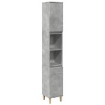 vidaXL Set mobilier de baie, 3 piese, gri beton, lemn compozit vidaXL Set mobilier de baie, 3 piese, gri beton, lemn compozit