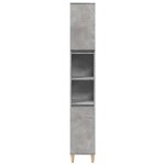 vidaXL Set mobilier de baie, 3 piese, gri beton, lemn compozit vidaXL Set mobilier de baie, 3 piese, gri beton, lemn compozit