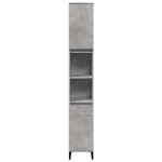vidaXL Set mobilier de baie, 3 piese, gri beton, lemn compozit vidaXL Set mobilier de baie, 3 piese, gri beton, lemn compozit