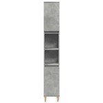 vidaXL Set mobilier de baie, 3 piese, gri beton, lemn compozit vidaXL Set mobilier de baie, 3 piese, gri beton, lemn compozit