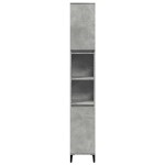 vidaXL Set mobilier de baie, 3 piese, gri beton, lemn compozit vidaXL Set mobilier de baie, 3 piese, gri beton, lemn compozit