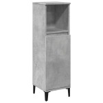 vidaXL Set mobilier de baie, 3 piese, gri beton, lemn compozit vidaXL Set mobilier de baie, 3 piese, gri beton, lemn compozit