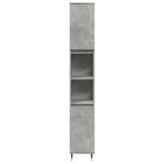 vidaXL Set mobilier de baie, 3 piese, gri beton, lemn compozit vidaXL Set mobilier de baie, 3 piese, gri beton, lemn compozit