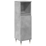 vidaXL Set mobilier de baie, 3 piese, gri beton, lemn compozit vidaXL Set mobilier de baie, 3 piese, gri beton, lemn compozit