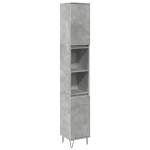 vidaXL Set mobilier de baie, 3 piese, gri beton, lemn compozit vidaXL Set mobilier de baie, 3 piese, gri beton, lemn compozit