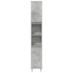 vidaXL Set mobilier de baie, 3 piese, gri beton, lemn compozit vidaXL Set mobilier de baie, 3 piese, gri beton, lemn compozit