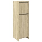 vidaXL Set mobilier de baie, 4 piese, stejar sonoma, lemn prelucrat