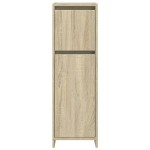 vidaXL Set mobilier de baie, 4 piese, stejar sonoma, lemn prelucrat