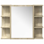 vidaXL Set mobilier de baie, 4 piese, stejar sonoma, lemn prelucrat vidaXL Set mobilier de baie, 4 piese, stejar sonoma, lemn prelucrat