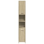 vidaXL Set mobilier de baie, 3 piese, stejar sonoma, lemn prelucrat vidaXL Set mobilier de baie, 3 piese, stejar sonoma, lemn prelucrat