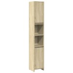 vidaXL Set mobilier de baie, 3 piese, stejar sonoma, lemn prelucrat vidaXL Set mobilier de baie, 3 piese, stejar sonoma, lemn prelucrat