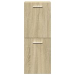 vidaXL Set mobilier de baie, 3 piese, stejar sonoma, lemn prelucrat