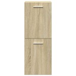 vidaXL Set mobilier de baie, 3 piese, stejar sonoma, lemn prelucrat