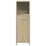 vidaXL Set mobilier de baie, 4 piese, stejar sonoma, lemn prelucrat