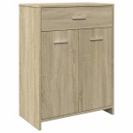 vidaXL Set mobilier de baie, 4 piese, stejar sonoma, lemn prelucrat