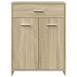 vidaXL Set mobilier de baie, 4 piese, stejar sonoma, lemn prelucrat