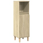 vidaXL Set mobilier de baie, 3 piese, stejar sonoma, lemn prelucrat
