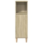 vidaXL Set mobilier de baie, 3 piese, stejar sonoma, lemn prelucrat