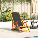 vidaXL Scaun de plajă cu pernă 2 pcs Maro 61.5 x 123 x 82cm vidaXL Scaun de plajă cu pernă 2 pcs Maro 61.5 x 123 x 82cm