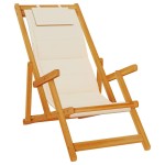 vidaXL Scaun de plajă cu pernă 2 pcs Maro 61.5 x 123 x 82cm vidaXL Scaun de plajă cu pernă 2 pcs Maro 61.5 x 123 x 82cm