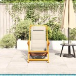 vidaXL Scaun de plajă cu pernă 2 pcs Maro 61.5 x 123 x 82cm vidaXL Scaun de plajă cu pernă 2 pcs Maro 61.5 x 123 x 82cm