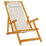vidaXL Scaun de plajă cu pernă 2 pcs Maro 61.5 x 123 x 82cm vidaXL Scaun de plajă cu pernă 2 pcs Maro 61.5 x 123 x 82cm