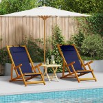 vidaXL Scaun de plajă cu pernă 2 pcs Maro 61.5 x 123 x 82cm vidaXL Scaun de plajă cu pernă 2 pcs Maro 61.5 x 123 x 82cm