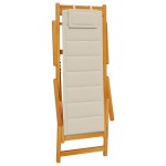 vidaXL Scaun de plajă cu pernă 2 pcs Maro 61.5 x 123 x 82cm vidaXL Scaun de plajă cu pernă 2 pcs Maro 61.5 x 123 x 82cm
