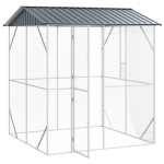 vidaXL Colivie de păsări, antracit, 210x227x247 cm, oțel vidaXL Colivie de păsări, antracit, 210x227x247 cm, oțel