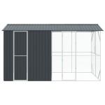 vidaXL Colivie de păsări cu extensie, antracit, 210x442x247 cm, oțel vidaXL Colivie de păsări cu extensie, antracit, 210x442x247 cm, oțel