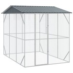 vidaXL Colivie de păsări, antracit, 310x227x247 cm, oțel vidaXL Colivie de păsări, antracit, 310x227x247 cm, oțel