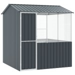 vidaXL Colivie de păsări, antracit, 215x78x200 cm, oțel zincat vidaXL Colivie de păsări, antracit, 215x78x200 cm, oțel zincat