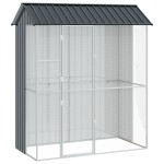 vidaXL Colivie de păsări, antracit, 215x110x247 cm, oțel vidaXL Colivie de păsări, antracit, 215x110x247 cm, oțel