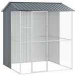 vidaXL Colivie de păsări, antracit, 215x210x247 cm, oțel vidaXL Colivie de păsări, antracit, 215x210x247 cm, oțel