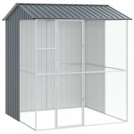 vidaXL Colivie de păsări, antracit, 215x210x247 cm, oțel vidaXL Colivie de păsări, antracit, 215x210x247 cm, oțel