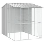 vidaXL Colivie de păsări, gri, 215x310x247 cm, oțel vidaXL Colivie de păsări, gri, 215x310x247 cm, oțel