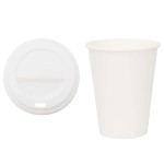 vidaXL Cești de cafea din hârtie cu capace 1000 buc 12 oz 300 ml