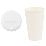 vidaXL Cești de cafea din hârtie cu capace 1000 buc 16 oz 400 ml