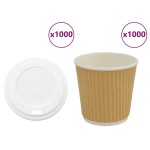 vidaXL Cești de cafea din hârtie cu capace 1000 buc 4oz 100ml vidaXL Cești de cafea din hârtie cu capace 1000 buc 4oz 100ml