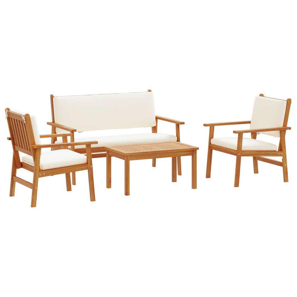 vidaXL Set de canapele pentru grădină 4 pcs Maro 75 x 45 x 38cm