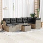 vidaXL Set mobilier de grădină cu perne, 8 piese gri deschis poliratan vidaXL Set mobilier de grădină cu perne, 8 piese gri deschis poliratan