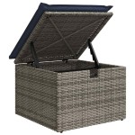 vidaXL Set canapea de grădină cu perne, 4 piese, gri, poliratan vidaXL Set canapea de grădină cu perne, 4 piese, gri, poliratan