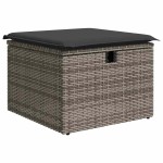 vidaXL Set canapea de grădină cu perne, 4 piese, gri, poliratan vidaXL Set canapea de grădină cu perne, 4 piese, gri, poliratan