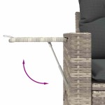 vidaXL Set canapea de grădină cu perne, 4 piese, gri deschis poliratan vidaXL Set canapea de grădină cu perne, 4 piese, gri deschis poliratan