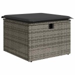 vidaXL Set canapea de grădină cu perne, 4 piese, gri, poliratan vidaXL Set canapea de grădină cu perne, 4 piese, gri, poliratan