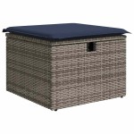 vidaXL Set mobilier grădină cu perne, 6 piese, gri, poliratan vidaXL Set mobilier grădină cu perne, 6 piese, gri, poliratan
