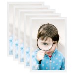 vidaXL Rame foto colaj pentru masă, 5 buc., alb, 13x18 cm MDF vidaXL Rame foto colaj pentru masă, 5 buc., alb, 13x18 cm MDF