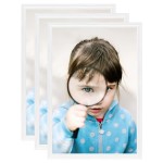 vidaXL Rame foto colaj pentru masă, 3 buc., alb, 18x24 cm, MDF vidaXL Rame foto colaj pentru masă, 3 buc., alb, 18x24 cm, MDF