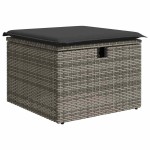vidaXL Set canapea de grădină cu perne, 4 piese, gri, poliratan vidaXL Set canapea de grădină cu perne, 4 piese, gri, poliratan