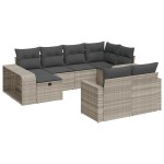 vidaXL Set canapele de grădină cu perne 10 piese gri deschis poliratan vidaXL Set canapele de grădină cu perne 10 piese gri deschis poliratan